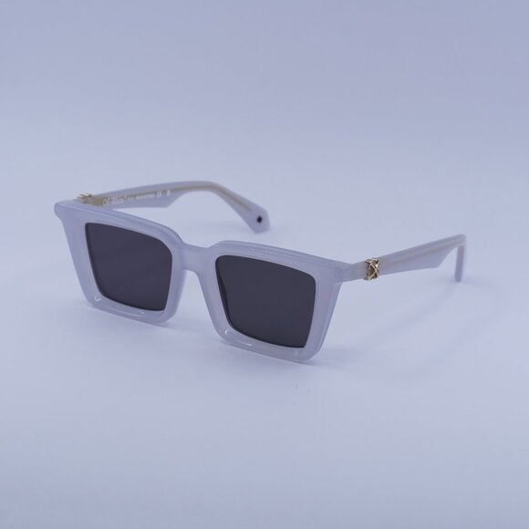 Off-White OERI13U DALTON 0907 Sunglasses Shiny Light Grey Square Frame - Picture 1 of 10